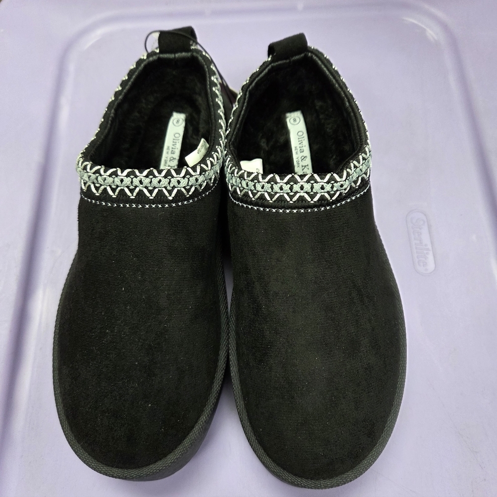 Olivia & Kate Stormy Platform Booties Cozy Winter Mini Boots NEW size 8